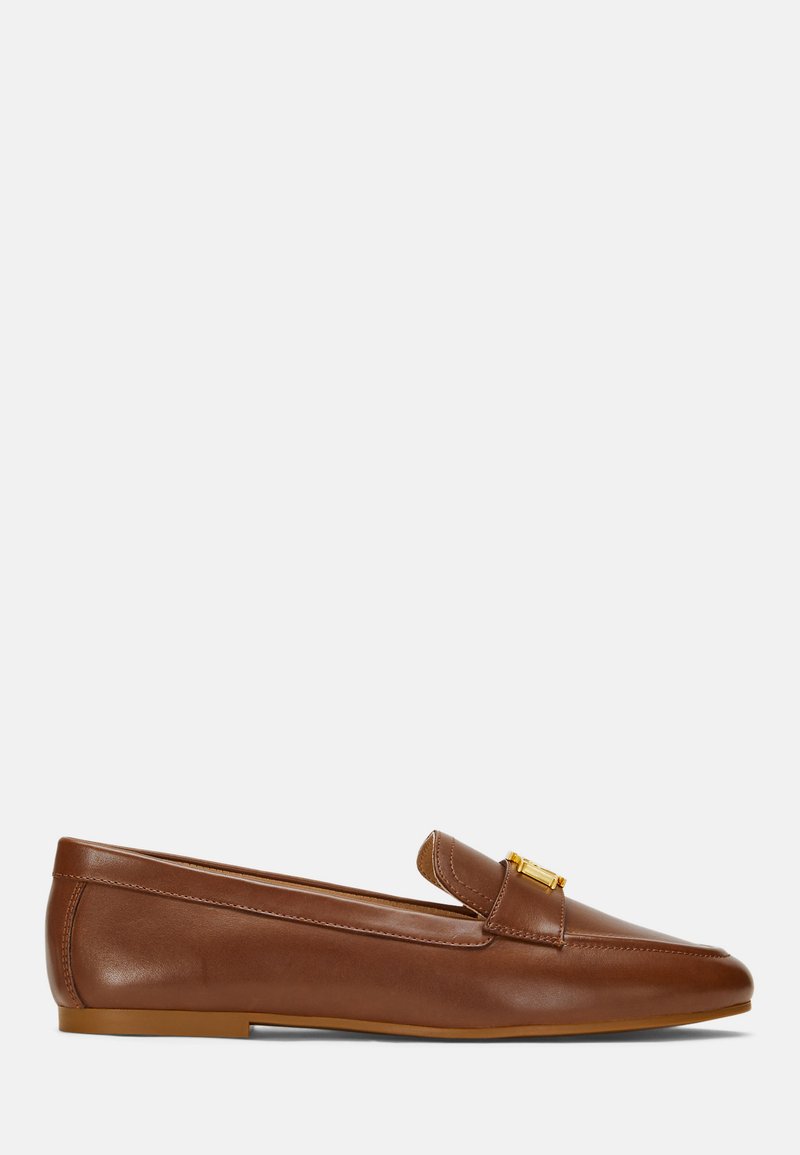 Lauren Ralph Lauren AVERI III BURNISHED LEATHER LOAFER - Παπούτσια χωρίς κορδόνια - tobacco