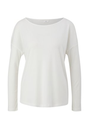 s.Oliver BLACK LABEL, LANGARM MIT ÜBERSCHNITTENEN SCHULTERN - Langarmshirt - creme