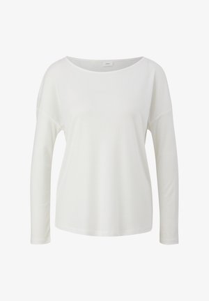 s.Oliver BLACK LABEL, LANGARM MIT ÜBERSCHNITTENEN SCHULTERN - Langarmshirt - creme
