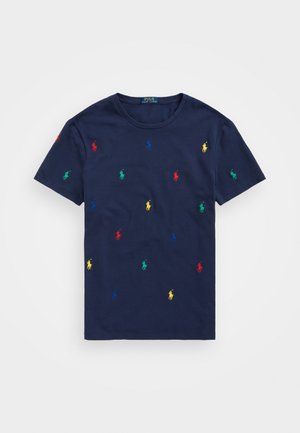 Polo Ralph Lauren CUSTOM SLIM FIT POLO PONY MESH T-SHIRT - T-shirts med print - newport navy