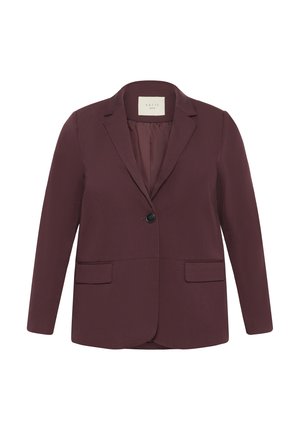 Bordeaux blazer van gladde stof met een enkele knoopsluiting, twee voorzakken en een ingesneden kraag. Tailored fit en lange mouwen.