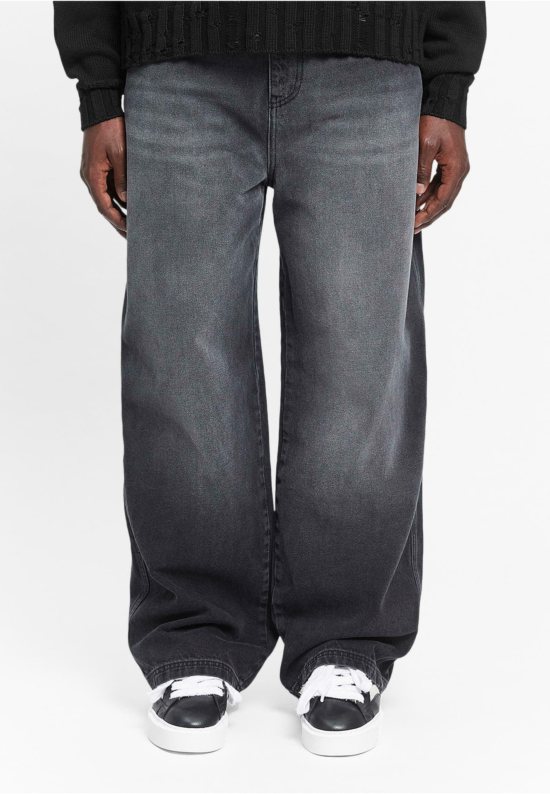 Baggy Jeans For Boys MASU MASU BOYS Emblem Baggy Jeans （Black 