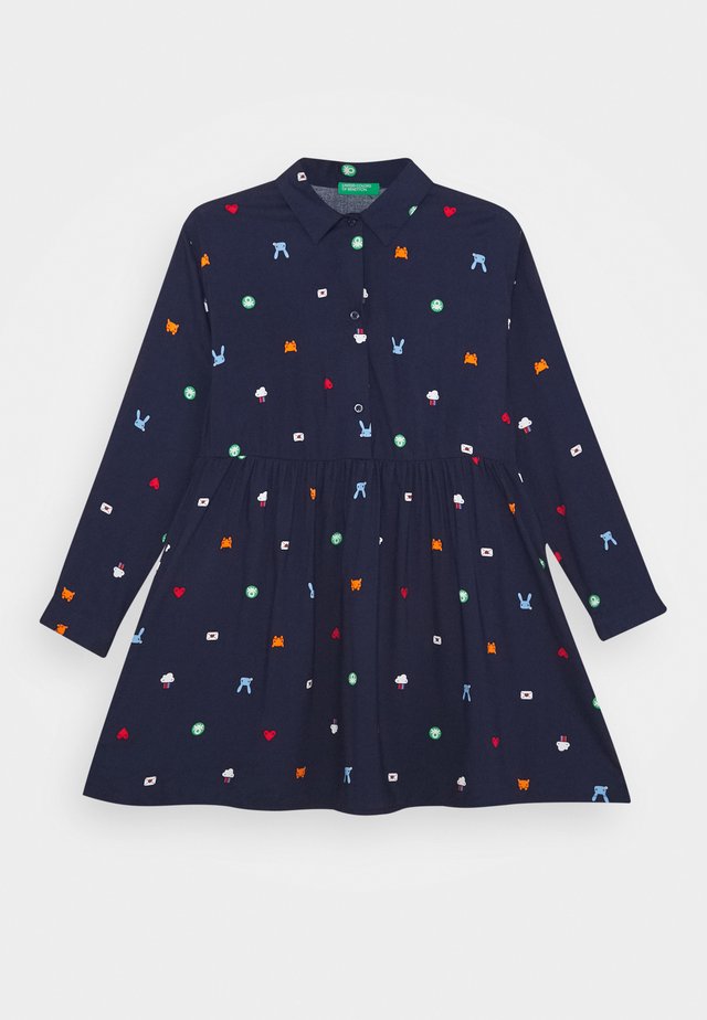 FUNZIONE GIRL - Vestido camisero - dark blue
