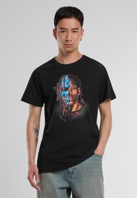 Mister Tee HALF FACE - T-shirts print - black