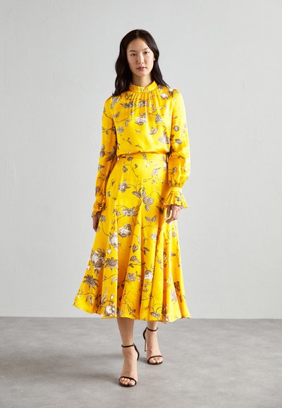 Erdem VOLUME MIDI SKIRT - Faltenrock - yellow