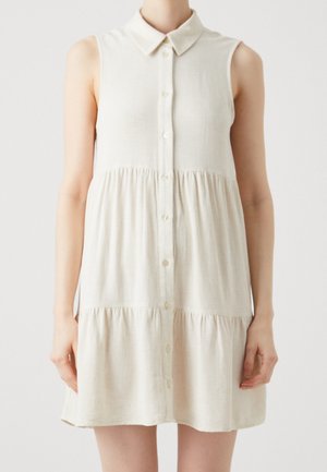Vestido camisero - beige