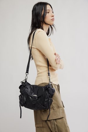 Free People, BABY ASHER TOTE - Чанта за носене през рамо - black