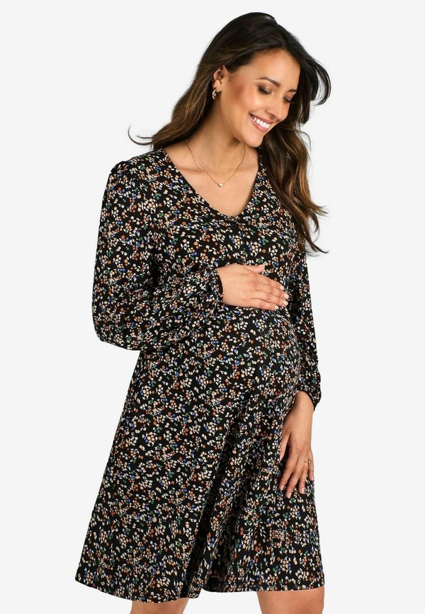 MATERNITY PRETTY FLORAL BUTTON THROUGH  - REGULAR FIT - Jerseykleid
