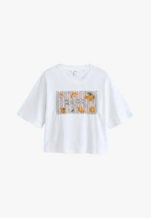 Next, REGULAR FIT - SPARKLE CAPRI SHORT SLEEVE CREW NECK T-SHIRT . - T-Shirt print - white