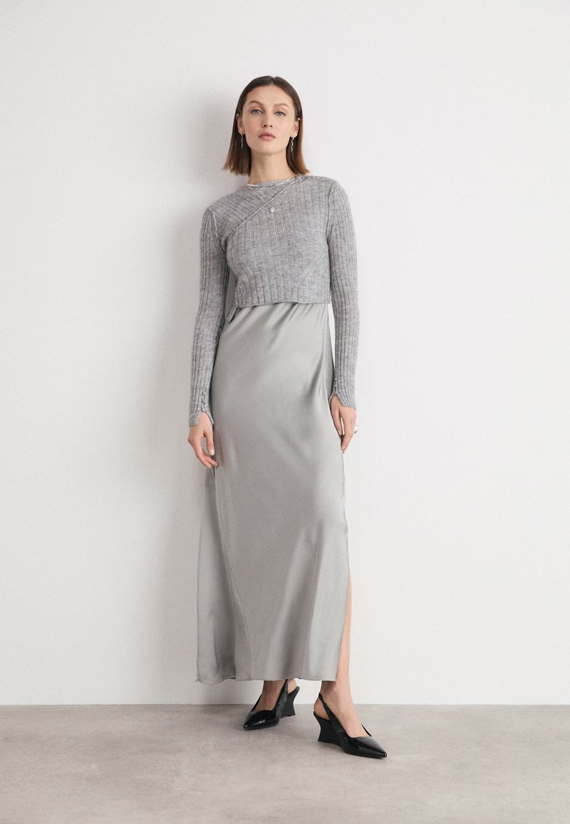 AllSaints - AMOS DRESS 2-IN-1 - Svetr - grey marl, Zvětšit