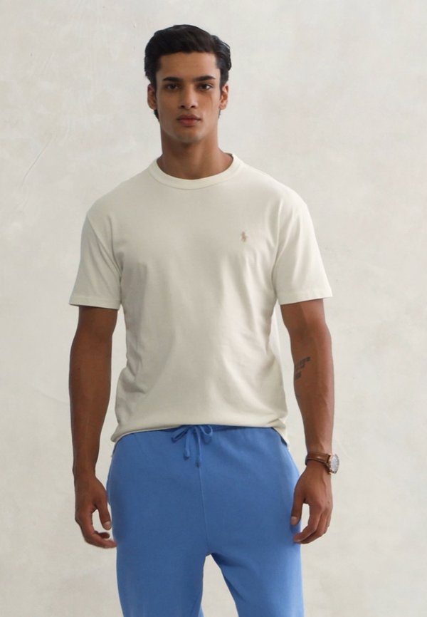 CLASSIC FIT JERSEY CREWNECK T-SHIRT - Basic T-shirt - clubhouse cream3