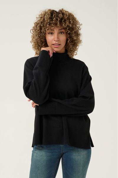 Right to the Core High Neck Pullover in Black