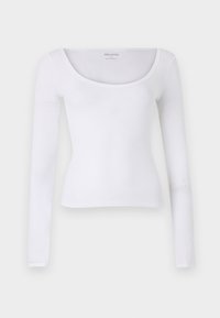 Ribbed Scoop Top - Top dugih rukava - bright white