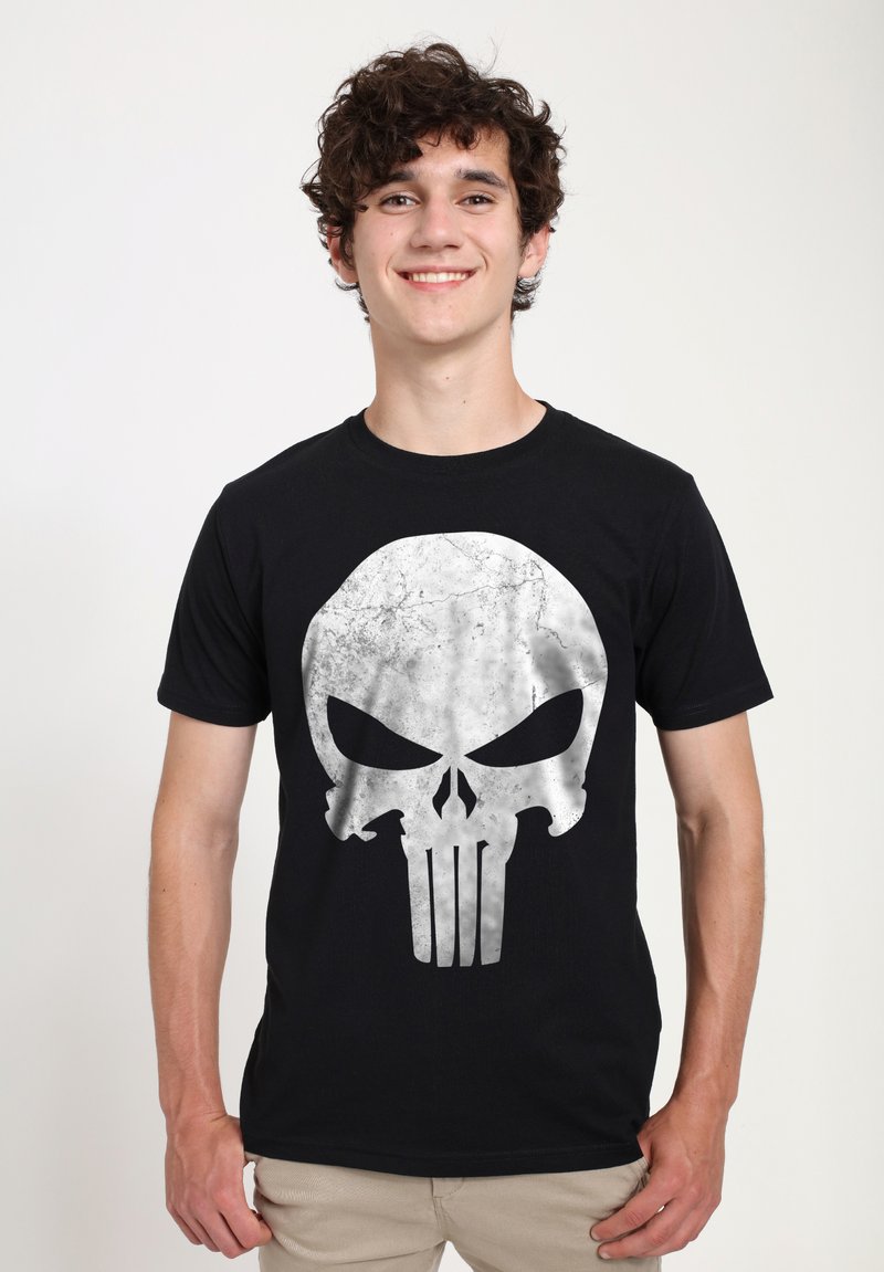 Marvel PUNISHER DISTRESSED SKULL Print T-shirt black Zalando