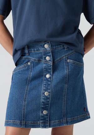 Levi's® BUTTON FRONT SKIRT - Jeansskjørt - rodeo