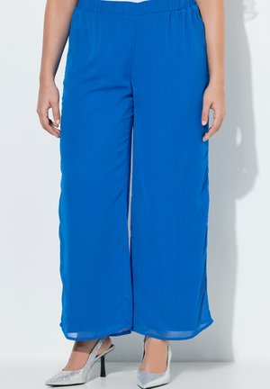 Ulla Popken DOPPELLAGIG WEITES ELASTIKBUND - Pantalones - blue