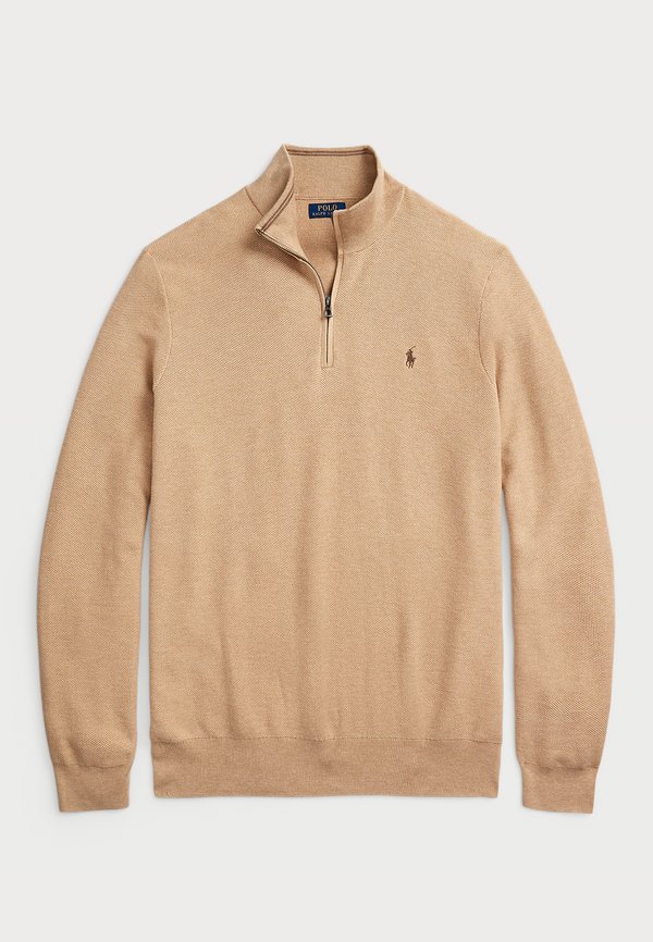 QUARTER-ZIP JUMPER - Jumper - camel melange4