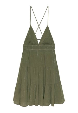 Stradivarius, SHORT DRESS WITH OPEN BACK - Robe de jour - green