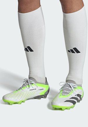 adidas Performance PREDATOR ACCURACY.1 LOW ARTIFICIAL GRASS BOOTS - Firm-ground football boots - cloud white   core black   lucid lemon