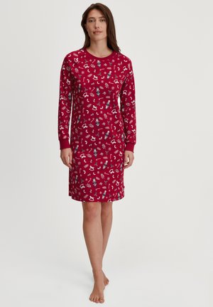FAMILY FRIENDS LANGARM - Camicia da notte - deep red