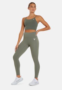 SQUATPROOF RAPIDPACE HIGH WAISTED - Legíny – nohavice - moss green