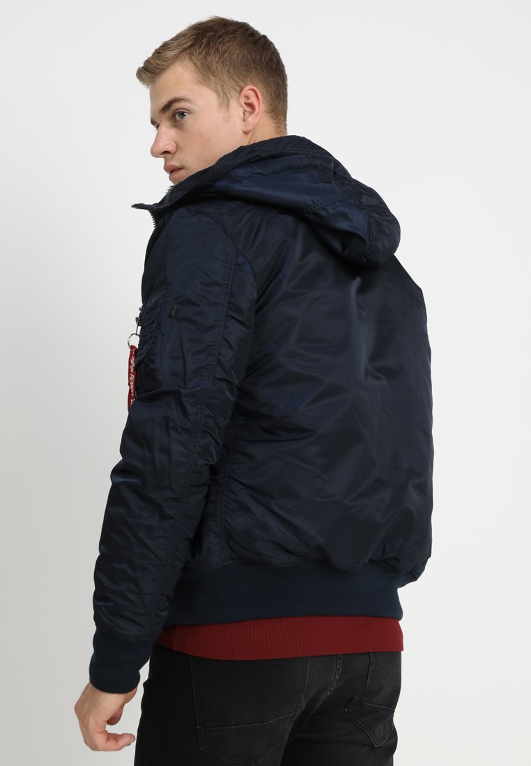 Alpha Industries HOODED STANDART FIT Jas rep blue Alpha Industries HOODED CUSTOM Jas rep bluedonkerblauw