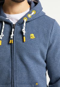 Schmuddelwedda Felpa con zip - mottled blue