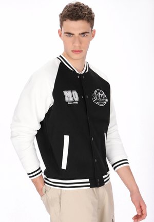 Mo ATHLSR - Bluză de molton cu fermoar - black offwhite