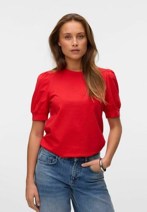 Vero Moda VMKERRY O-NECK - Basic T-shirt - high risk red