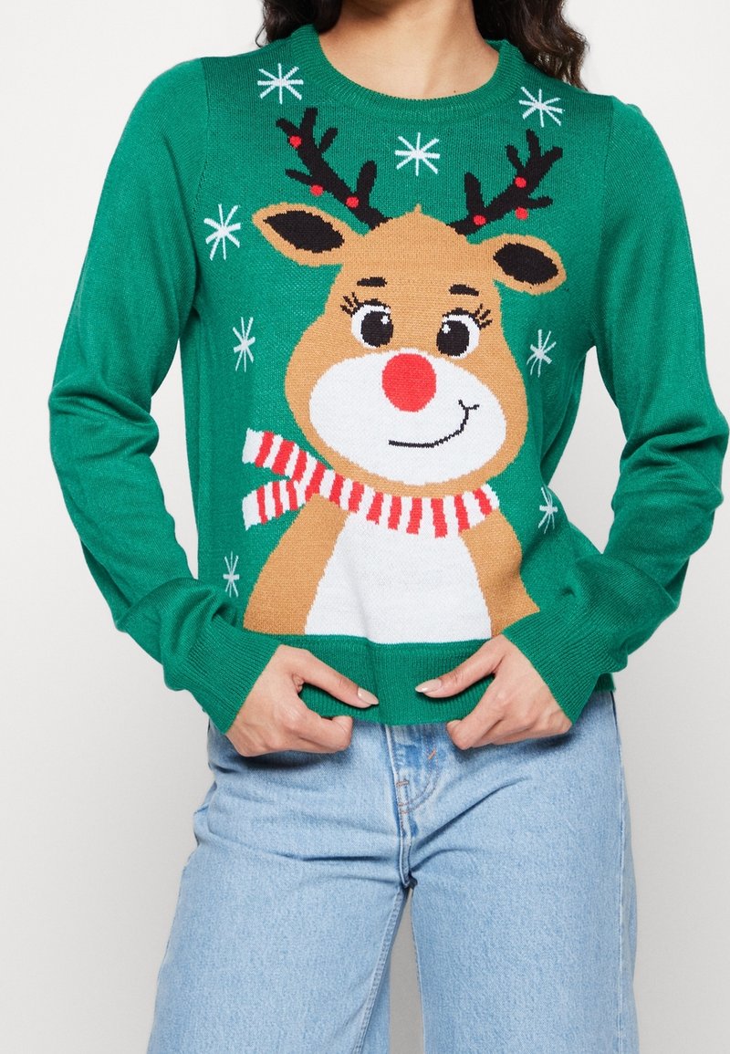 ONLY Stickad tröja - green