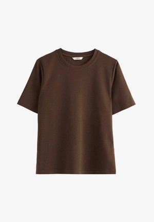 Lindex T-shirts basic - dark dusty brown