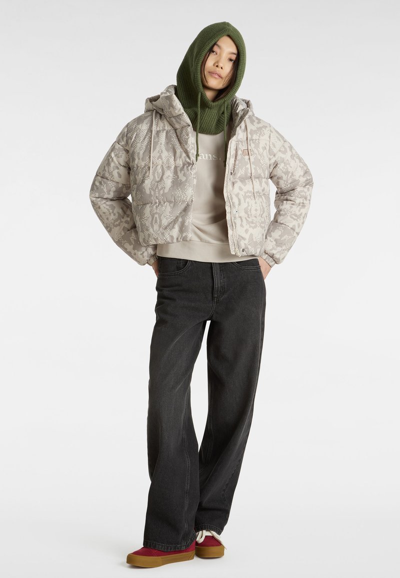 Vans HILLGATE CROPPED PUFFER - Zimní bunda - light grey