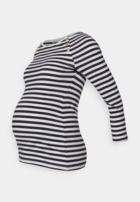 Top s dlhým rukávom - white/dark blue