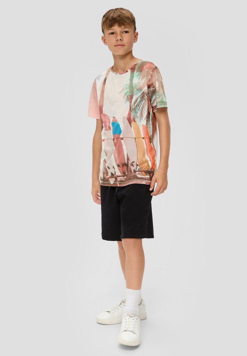 s.Oliver MIT SUBLIMATION - T-shirt print - ecru