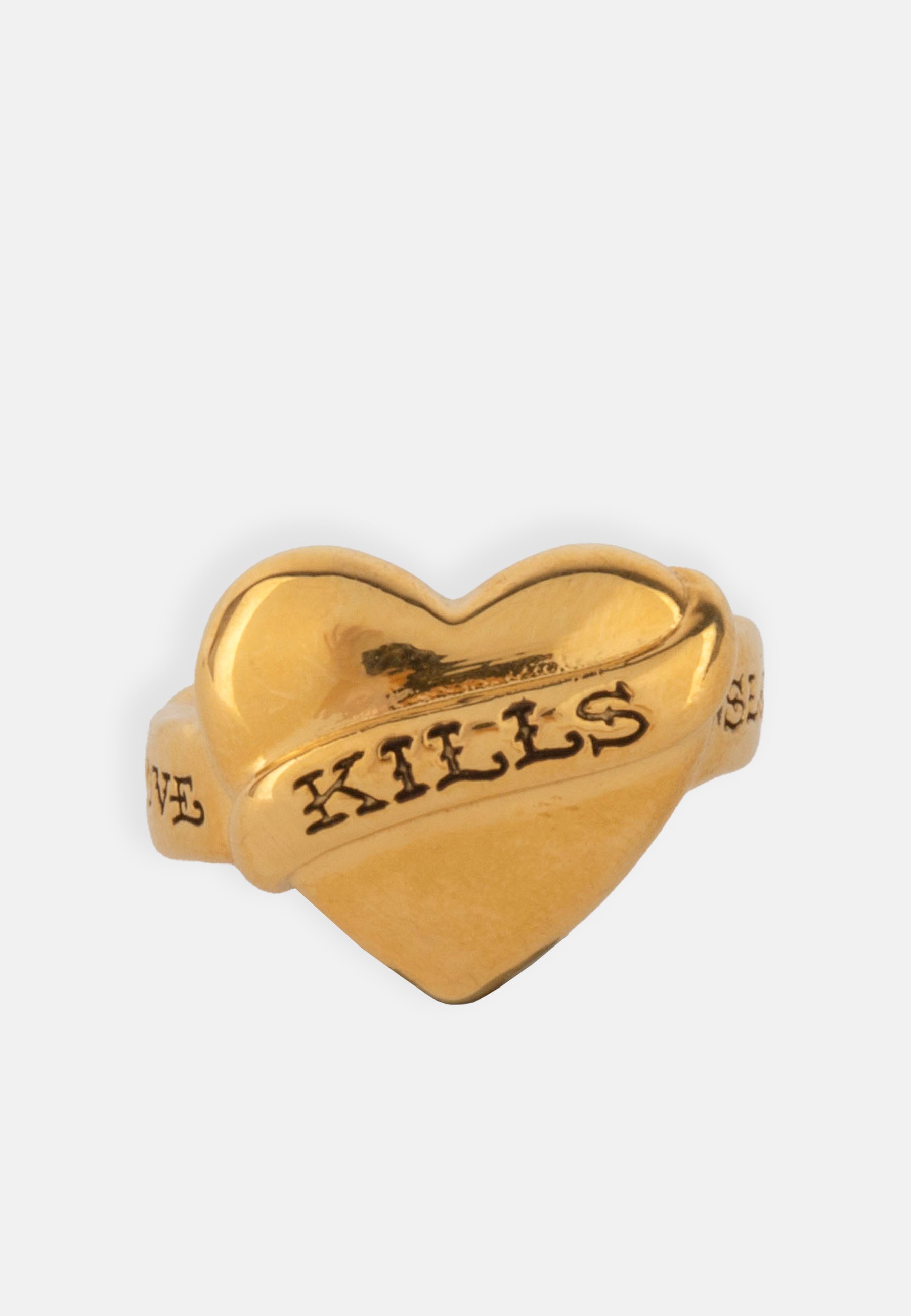 Ed Hardy LOVE KILLS SLOWLY MINI HEART SIGNET RING - Bague