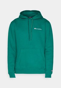 Champion ICONS HOODED SMALL LOGO - Jersey con capucha - dark green
