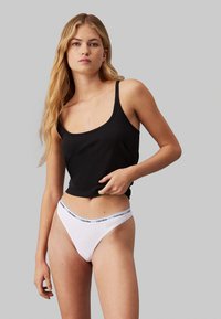 Calvin Klein Underwear THONG LOGO ICON 3 PACK  - Siaurikės - nightshade lilac sugar white