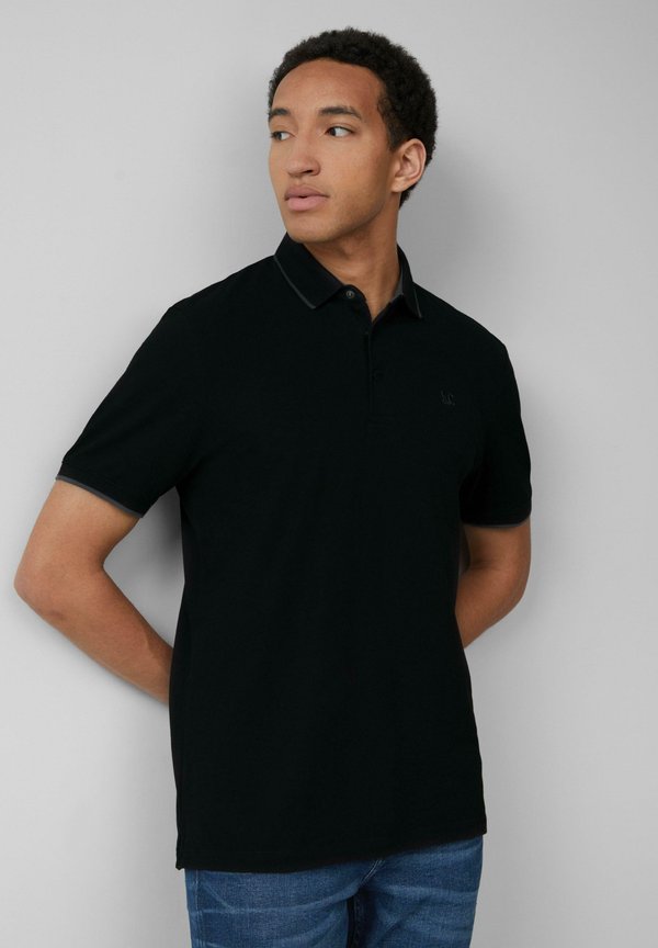 SPORTIVES - MIT KONTRAST-DETAILS - Poloshirt - schwarz