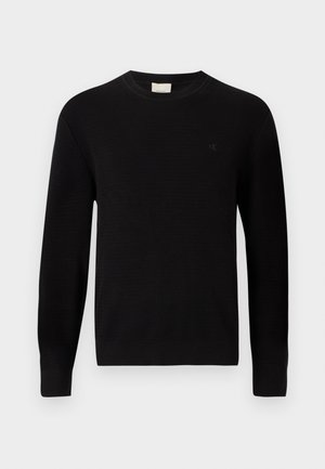 Calvin Klein TEXTURE SWEATER - Maglione - black