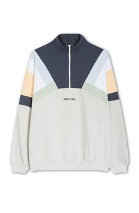 ALECK UNISEX - Φούτερ - gray/navy/vainilla/fresh green