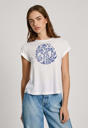 Pepe Jeans ELVIA - Marškinėliai su spaudiniu - white