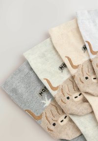 Next HEEL AND TOE DETAIL 4 PACK - Čarape - hamish the highland cow faces