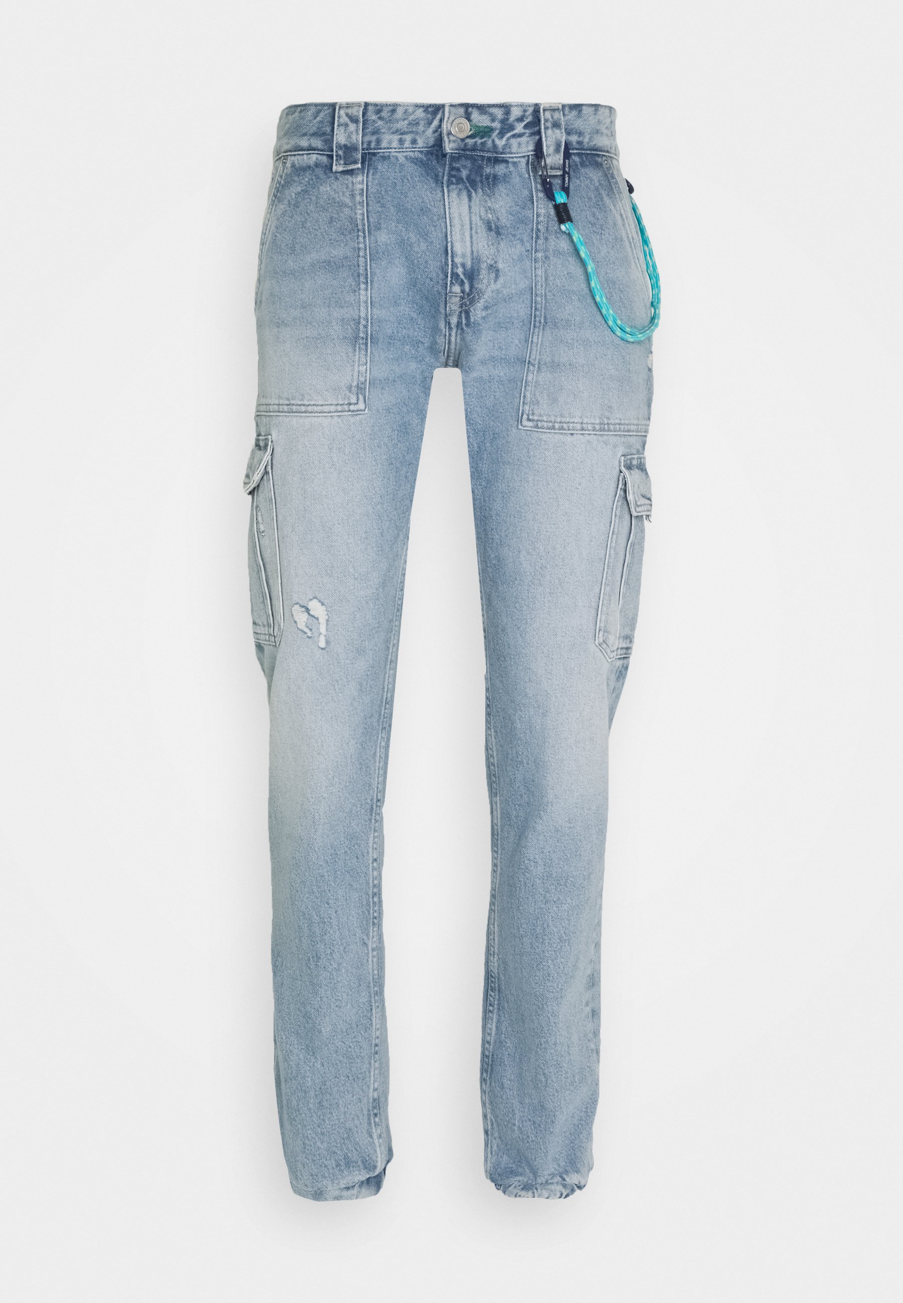 Tommy Jeans SCANTON CARGO - Laisvo kirpimo džinsai - light blue  rigid/šviesiai mėlyno džinso - Zalando.lt