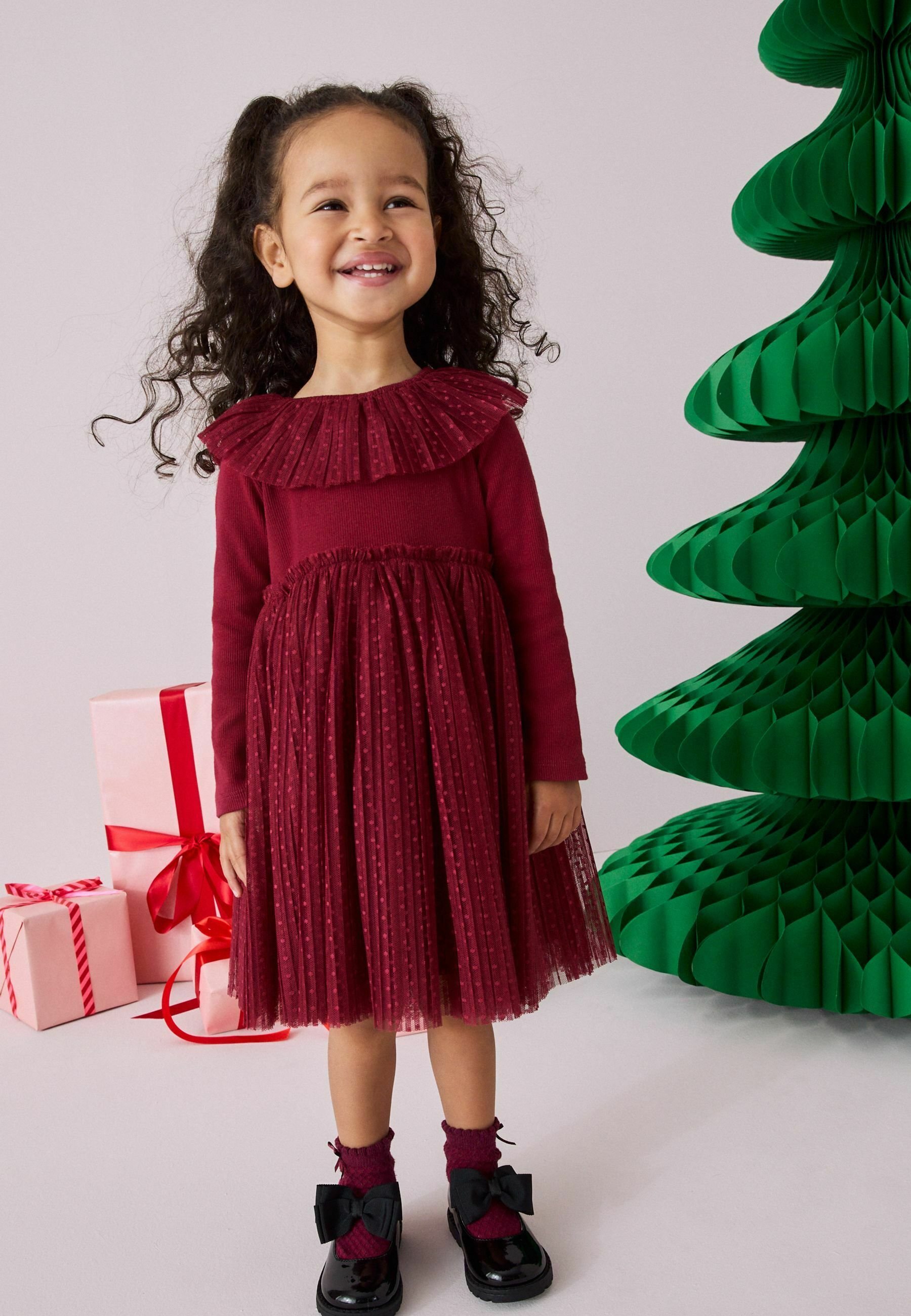 strapless open back dress Baby girl christmas party dress  Citolo