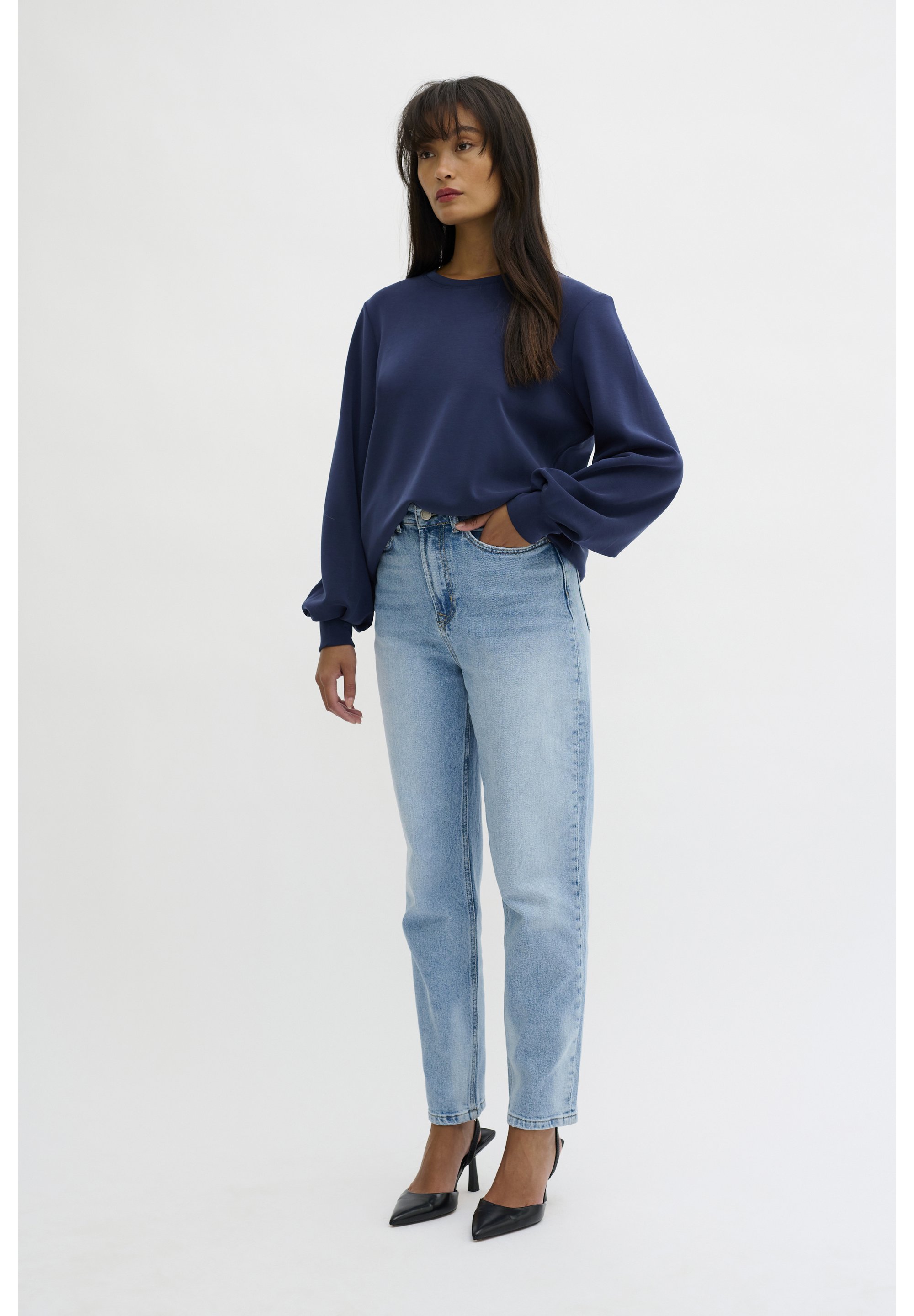 My Essential Wardrobe Felpa total eclipse/blu scuro