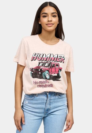 NO ROADS REQUIRED HUMMER - Print T-shirt - pink