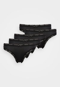 ESSENTIAL MICRO THONG 5 PACK - Στρινγκ - black
