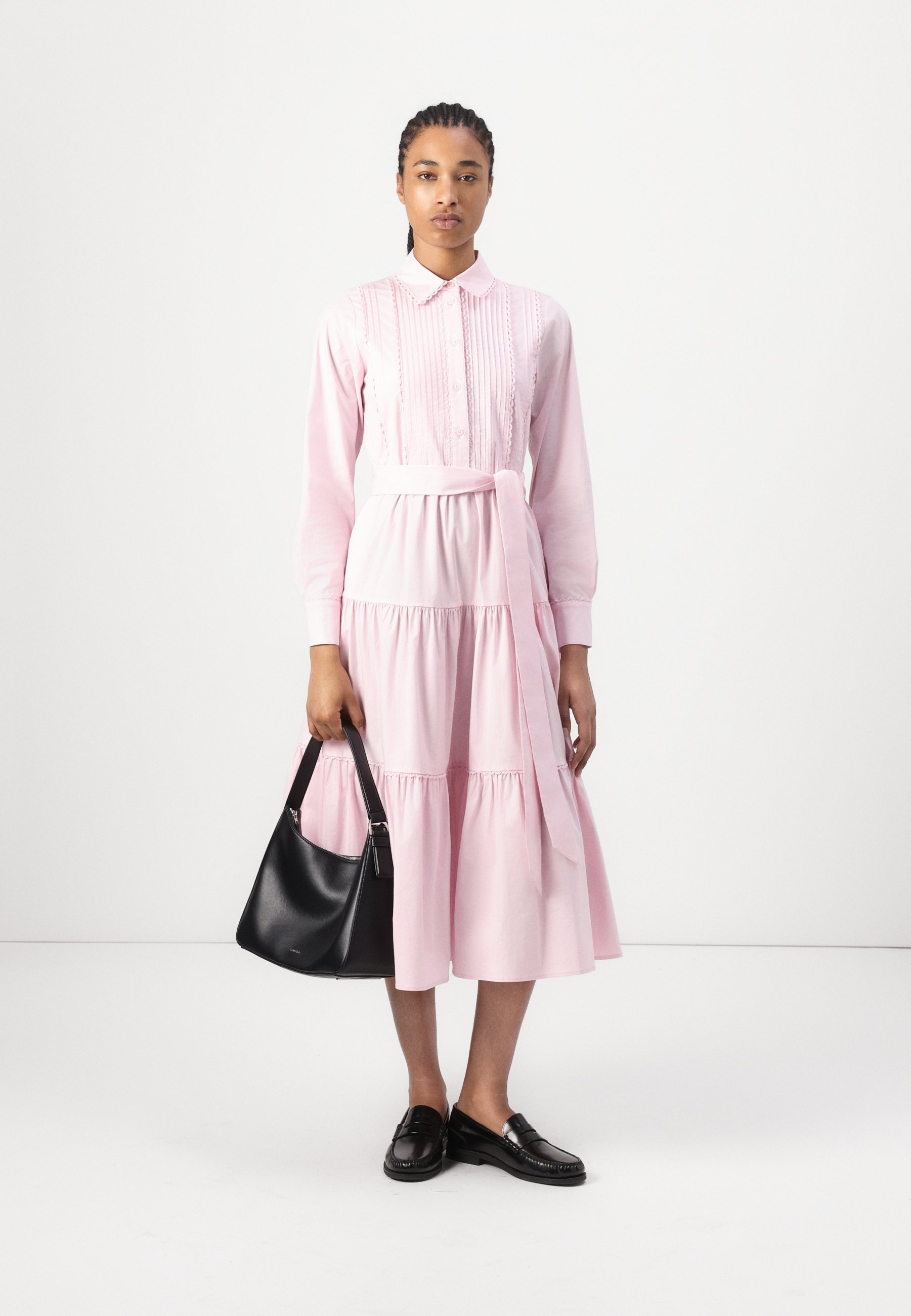 【Kate Spade】Pintuck Tiered Shirt Dress ◆国内発送◆ Kate Spade Pintuck Tiered Shirt Dress in Pink | Lyst UK