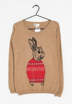 Pullover - mottled light brown