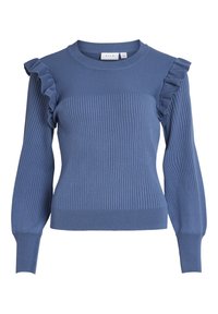 VILA Stickad tröja - blue